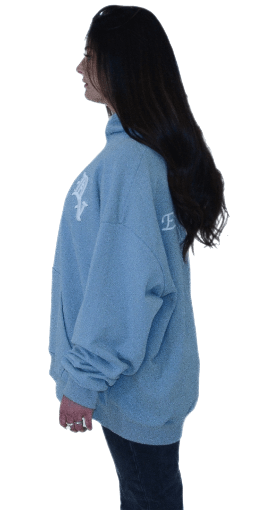 "DV" Vintage Hoodie - ICE BLUE