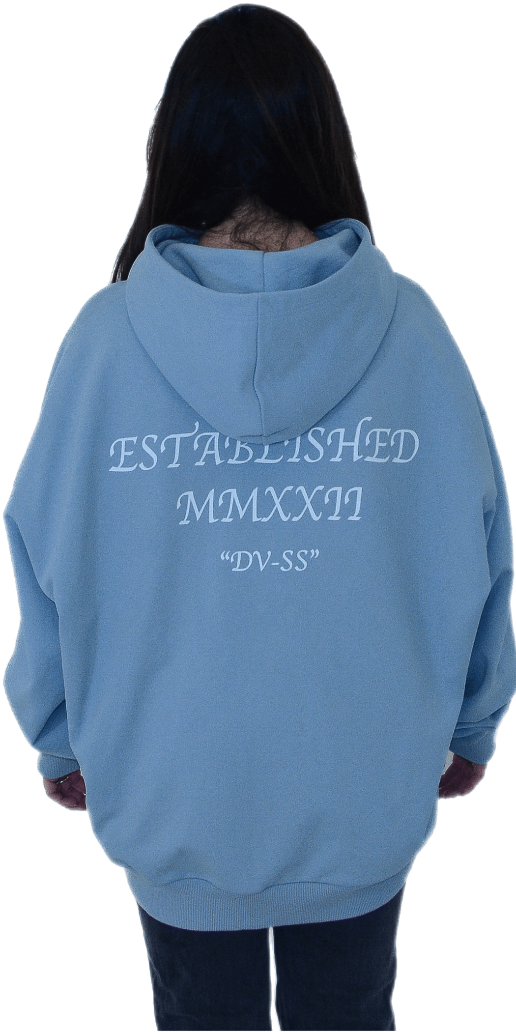 "DV" Vintage Hoodie - ICE BLUE